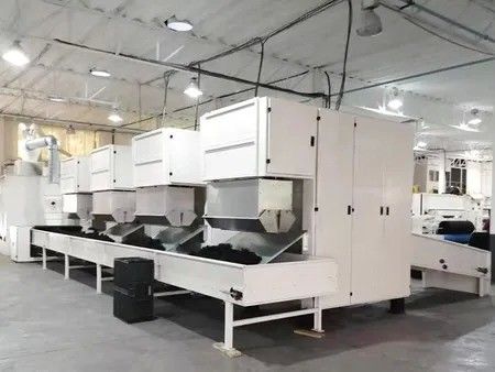 Auto Weighing Polyester Fiber Opening Machine PLC Controlling Fiber Bale Opener